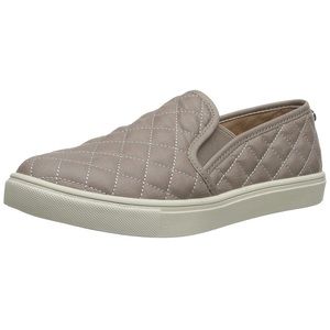 Steve made quilted slip on shoes in tan